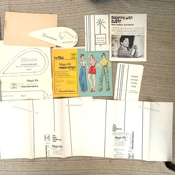Vintage 1976 Magic-Fit Master Pattern For Pants By American Fashion Institute - Picture 2 of 8